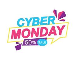 cyber monday sale offer vector