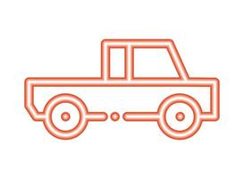 neon transport pickup truck vector