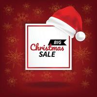 christmas sale square price tag template vector