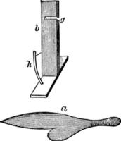 Scutching Sword, vintage illustration. vector