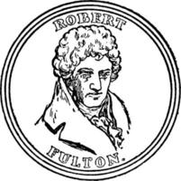 robert fulton, ilustración de la vendimia vector