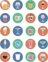 Refreshing beverages, illustration, vector, on a white background. vector