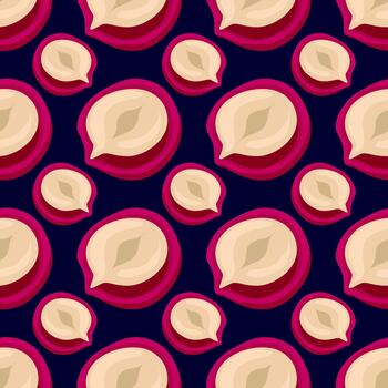 Hazelnut pattern, seamless pattern on dark blue background. vector