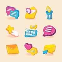 icons set email vector