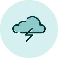 Thunder forecast, illustration, vector on a white background.