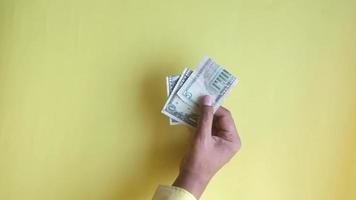 hand- Holding geld papier rekeningen video