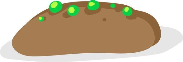 Flat interesting cookie, illustration, vector on white background.