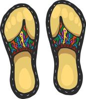 Colorful slippers, illustration, vector on white background