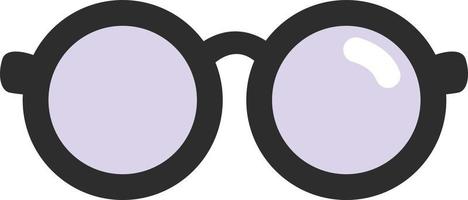 Circular black glasses, illustration, vector, on a white background. vector