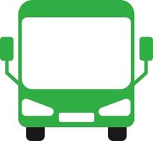 Green bus, illustration, vector on a white background