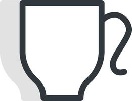 Cafe white cup, illustration, vector, on a white background. vector