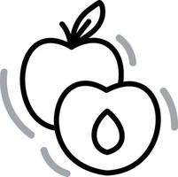 Peach in half, illustration, vector, on a white background. vector
