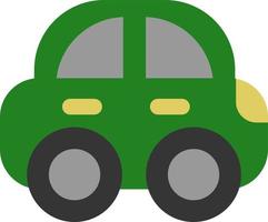 coche de transporte verde, ilustración, vector sobre fondo blanco.