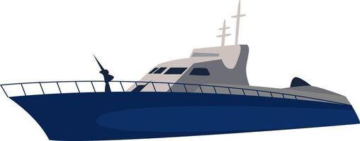 Barco de seguridad costera, ilustración, vector sobre fondo blanco.