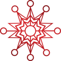 isolate red  snowflake png