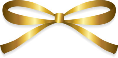 isolate gold ribbon bow png