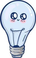 Cute lighting bulb ,illustration,vector on white background vector