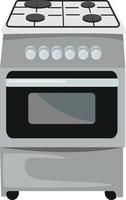 Gas stove, illustration, vector on white background