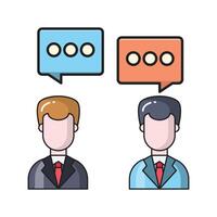 discussion vector illustration on a background.Premium quality symbols.vector icons for concept and graphic design.