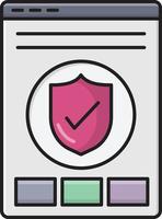 ilustración vectorial de seguridad en un fondo. símbolos de calidad premium. iconos vectoriales para concepto y diseño gráfico. vector