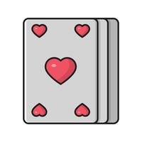 jugando a las cartas ilustración vectorial sobre un fondo. símbolos de calidad premium. iconos vectoriales para el concepto y el diseño gráfico. vector