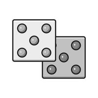 dice vector illustration on a background.Premium quality symbols.vector icons for concept and graphic design.