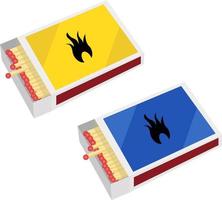 Match box, illustration, vector on white background