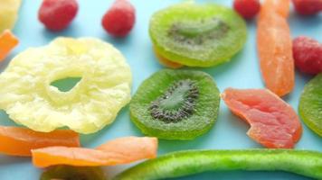 Very colorful Dehydrated fruits video