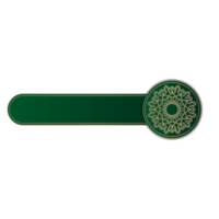 ornamento de mandala de luxo, verde e dourado, borda redonda