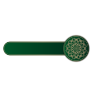 luxury mandala ornament, green and gold, round border png