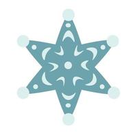 vector Snowflake Icon witn simple flat decor