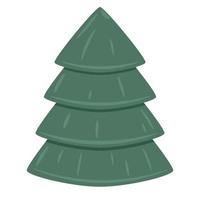 Fir tree simple icon, flat design style. vector decaration.