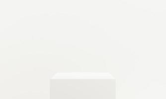 Minimalist white 3d podium scene. abstract white geometry shape background. Minimal cosmetic background for product presentation. 3d rendering. photo