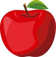 Big red apple, illustration, vector on white background