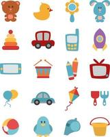 Childrens toys, illustration, vector, on a white background. vector