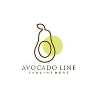 Avocado logo icon design template vector