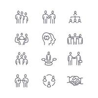 Doodled Icons of Partnership vector