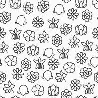 Seamless Pattern Full of Flowers vector