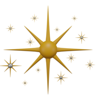 Sparkle Star 3D Icon, suitable to be used as an additional element in your poster, banner and template designs png