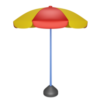 ícone 3d de guarda-chuva de praia, perfeito para usar como um elemento adicional em seus designs de pôster, banner e modelo png