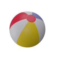 Beach ball 3d icon, suitable for use as an additional element in your poster, banner and template designs png