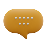 Speech Bubble 3D Icon, suitable for use as an additional element in your poster, banner and template designs png