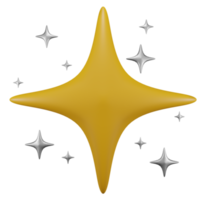 Sparkle Star 3D-Symbol, das als zusätzliches Element in Ihren Poster-, Banner- und Vorlagendesigns verwendet werden kann png