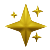 Sparkle Star 3D Icon, suitable to be used as an additional element in your poster, banner and template designs png