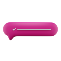 Speech Bubble 3D Icon, suitable for use as an additional element in your poster, banner and template designs png