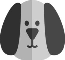 perro gris, ilustración, vector, sobre un fondo blanco. vector