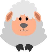 Little cute sheep, illustration, vector on white background.