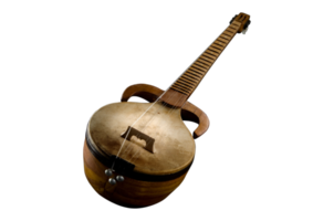 un antiguo instrumento musical de cuerda asiático, aislado. asia central, uzbekistán png