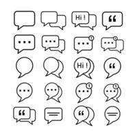 Speech bubble icon vector design templates