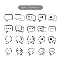 Speech bubble icon vector design templates